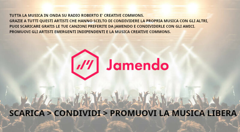 Tutta la musica in onda su Radio Roberto è disponibile per il download gratuito da Jamendo.com